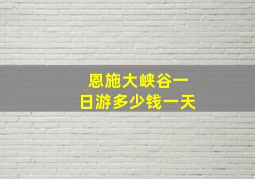 恩施大峡谷一日游多少钱一天