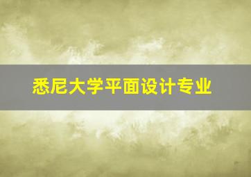 悉尼大学平面设计专业