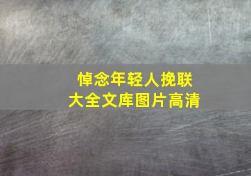 悼念年轻人挽联大全文库图片高清