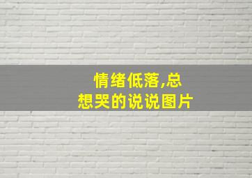 情绪低落,总想哭的说说图片