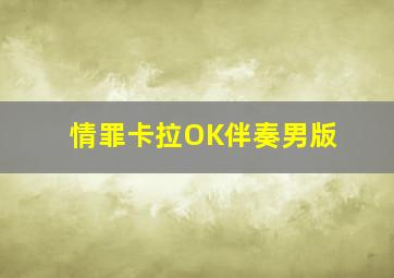 情罪卡拉OK伴奏男版