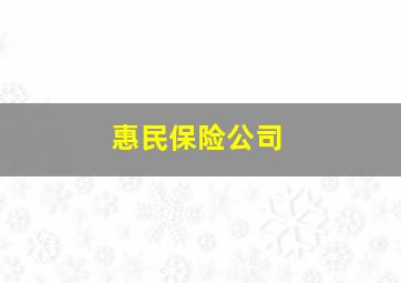 惠民保险公司