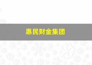 惠民财金集团