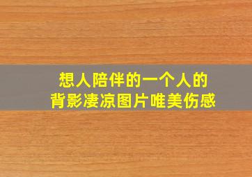 想人陪伴的一个人的背影凄凉图片唯美伤感