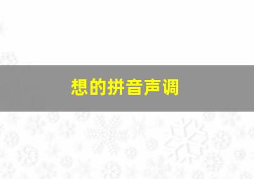 想的拼音声调