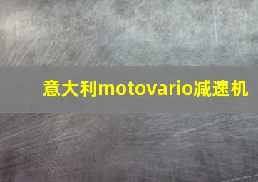 意大利motovario减速机