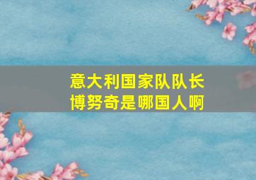 意大利国家队队长博努奇是哪国人啊