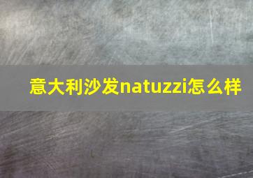 意大利沙发natuzzi怎么样