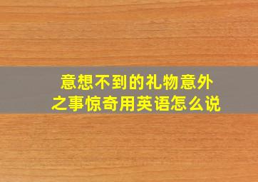 意想不到的礼物意外之事惊奇用英语怎么说