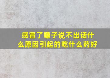 感冒了嗓子说不出话什么原因引起的吃什么药好