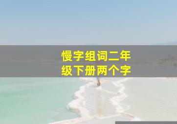 慢字组词二年级下册两个字