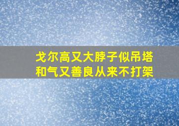 戈尔高又大脖子似吊塔和气又善良从来不打架