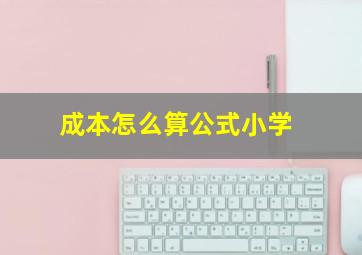 成本怎么算公式小学