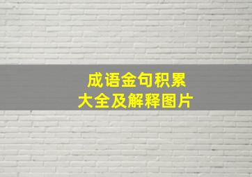 成语金句积累大全及解释图片