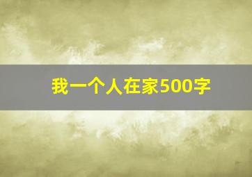 我一个人在家500字