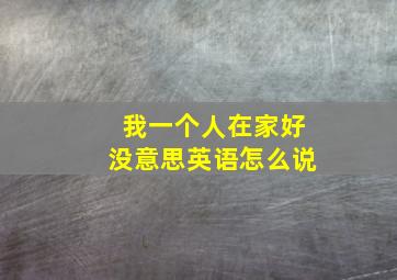 我一个人在家好没意思英语怎么说