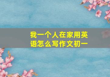 我一个人在家用英语怎么写作文初一