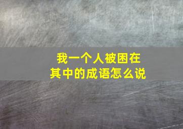 我一个人被困在其中的成语怎么说