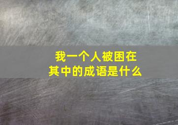 我一个人被困在其中的成语是什么