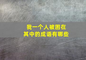 我一个人被困在其中的成语有哪些