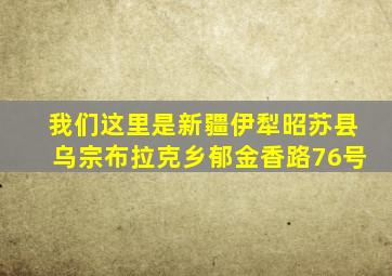 我们这里是新疆伊犁昭苏县乌宗布拉克乡郁金香路76号