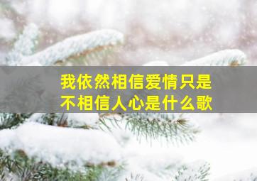 我依然相信爱情只是不相信人心是什么歌