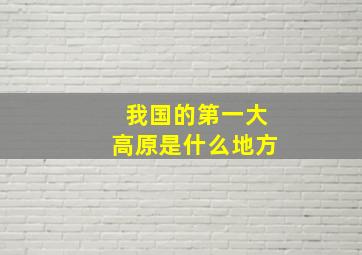 我国的第一大高原是什么地方