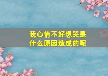 我心情不好想哭是什么原因造成的呢