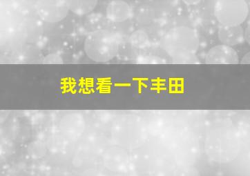 我想看一下丰田