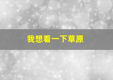 我想看一下草原