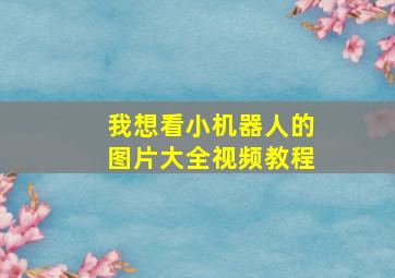 我想看小机器人的图片大全视频教程