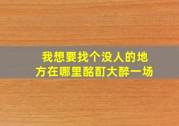 我想要找个没人的地方在哪里酩酊大醉一场