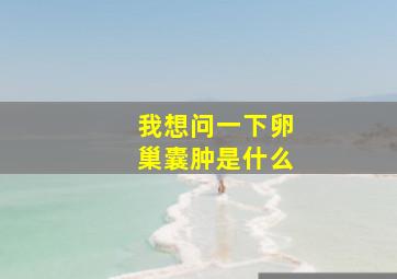 我想问一下卵巢囊肿是什么