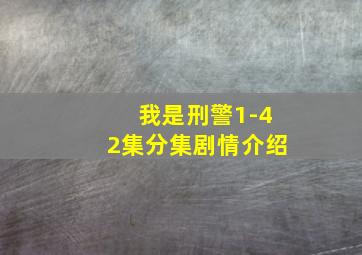 我是刑警1-42集分集剧情介绍