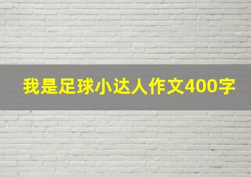 我是足球小达人作文400字