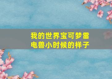 我的世界宝可梦雷电兽小时候的样子