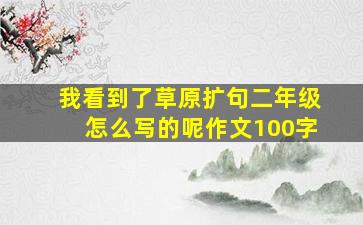 我看到了草原扩句二年级怎么写的呢作文100字