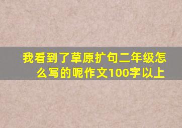 我看到了草原扩句二年级怎么写的呢作文100字以上