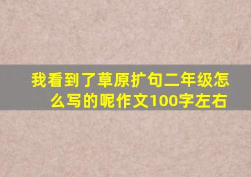 我看到了草原扩句二年级怎么写的呢作文100字左右