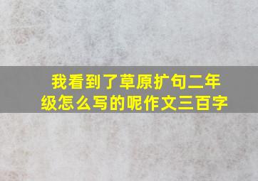 我看到了草原扩句二年级怎么写的呢作文三百字