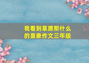 我看到草原那什么的景象作文三年级