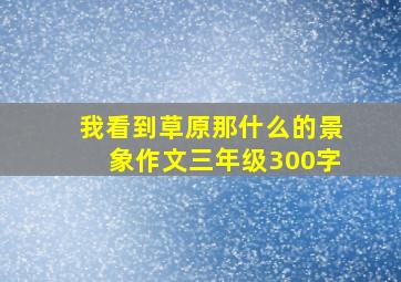 我看到草原那什么的景象作文三年级300字