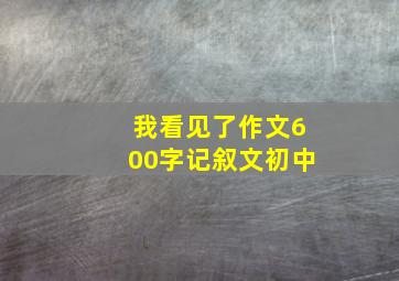 我看见了作文600字记叙文初中