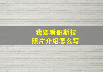 我要看哥斯拉照片介绍怎么写