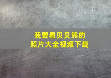 我要看贝贝熊的照片大全视频下载