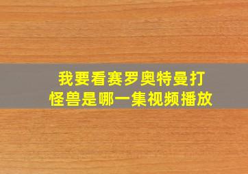 我要看赛罗奥特曼打怪兽是哪一集视频播放