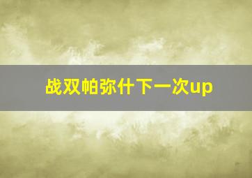 战双帕弥什下一次up