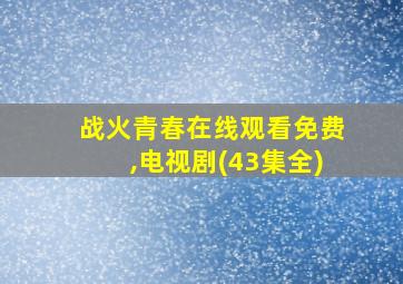 战火青春在线观看免费,电视剧(43集全)