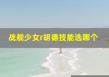 战舰少女r胡德技能选哪个