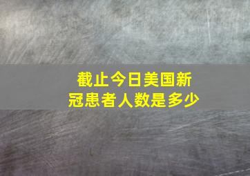 截止今日美国新冠患者人数是多少